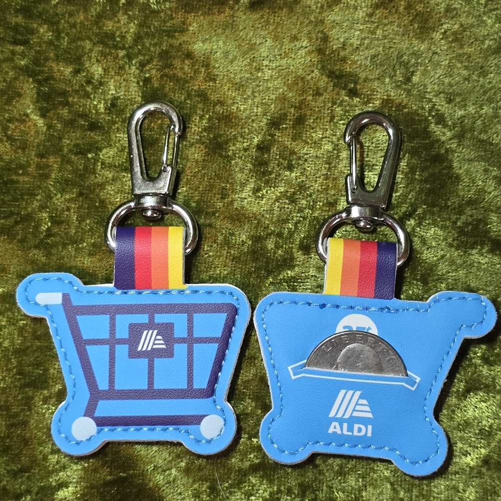 ALDI'S QUARTER KEYCHAIN ~ Lot Of 2 ~ BRAND NEW
